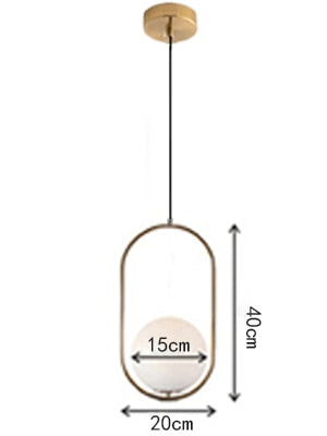 Nordic Glass Ball Pendant Lights Industriel Hanging Lamp luxury Gold Silver Brass art Kitchen hotel hoop decor Pendant Lamp
