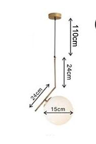 Nordic Glass Ball Pendant Lights Industriel Hanging Lamp luxury Gold Silver Brass art Kitchen hotel hoop decor Pendant Lamp