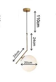 Nordic Glass Ball Pendant Lights Industriel Hanging Lamp luxury Gold Silver Brass art Kitchen hotel hoop decor Pendant Lamp