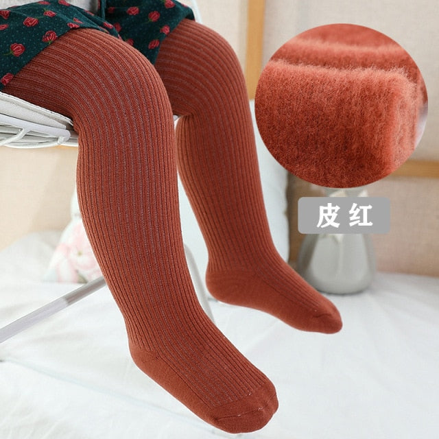 New Thicken Girls Tights for Winter Autumn 1 Pcs Warm Baby Girls Clothing Children Stockings 0-6 Years Old Solid Kids Pantyhose