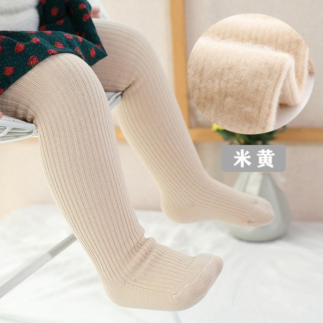 New Thicken Girls Tights for Winter Autumn 1 Pcs Warm Baby Girls Clothing Children Stockings 0-6 Years Old Solid Kids Pantyhose