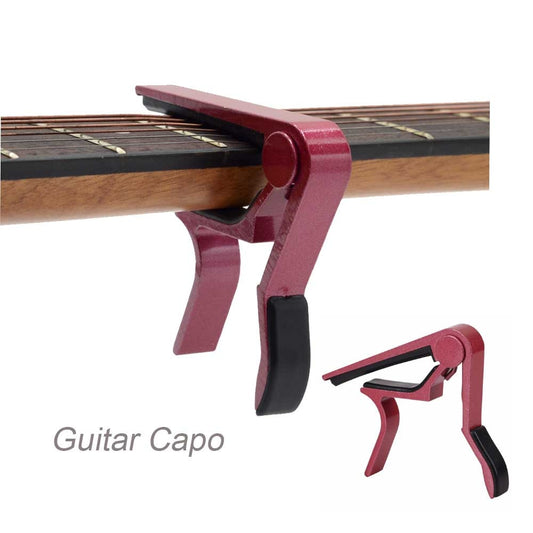 Metal Guitar Capo Accessories Universal Parts Aluminium Alloy Acoustic Classic Adjust Capo Quick Change Clamp Key for Guitar
