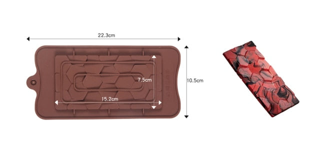 1PCS Silicone Mold 12 Cells Chocolate Mold Fondant Patisserie Candy Bar Mould Cake Mode Decoration Kitchen Baking Accessories