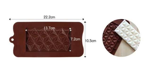 1PCS Silicone Mold 12 Cells Chocolate Mold Fondant Patisserie Candy Bar Mould Cake Mode Decoration Kitchen Baking Accessories