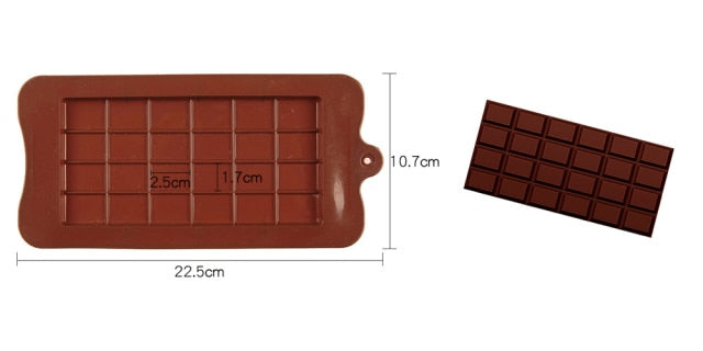 1PCS Silicone Mold 12 Cells Chocolate Mold Fondant Patisserie Candy Bar Mould Cake Mode Decoration Kitchen Baking Accessories