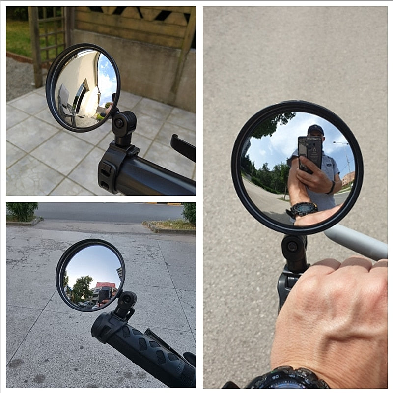1PCS Universal Bicycle Rearview Mirror Adjustable Rotate Wide-Angle Cycling Rear View Mirrors For MTB Road Bike Accessories