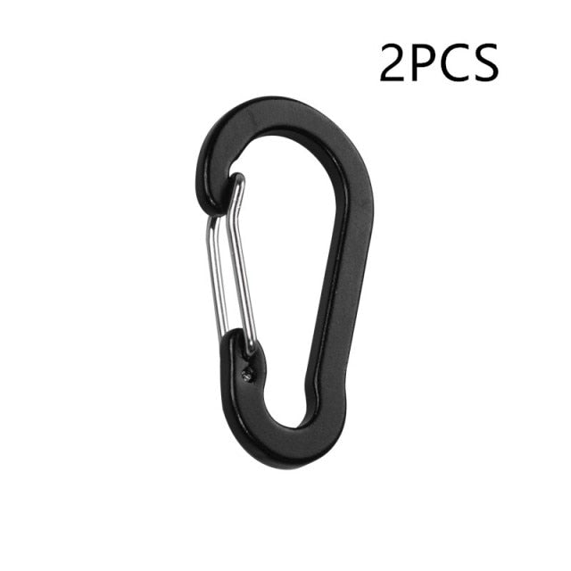 10pcs Carabiners Aluminum Alloy D Carabiner Spring Snap Clip Hooks Keychain Climbing Carabiner for Keys Camping Tools