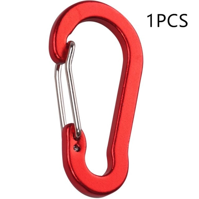 10pcs Carabiners Aluminum Alloy D Carabiner Spring Snap Clip Hooks Keychain Climbing Carabiner for Keys Camping Tools