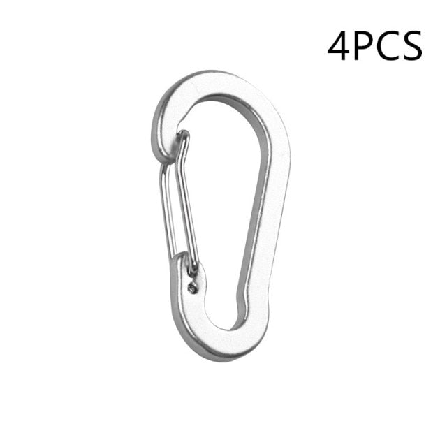 10pcs Carabiners Aluminum Alloy D Carabiner Spring Snap Clip Hooks Keychain Climbing Carabiner for Keys Camping Tools