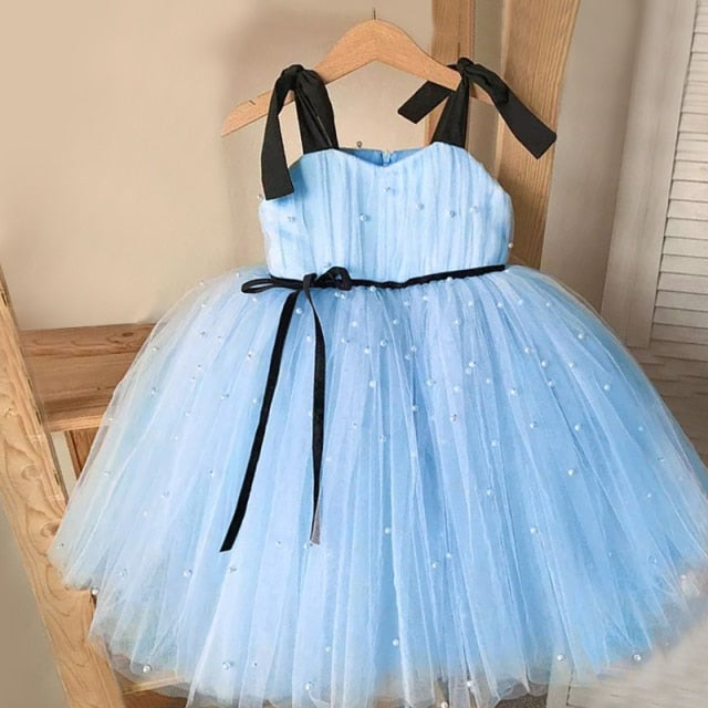 Baby Girl Tutu Party Gown Flower Girls Dresses for Wedding 1 2 3 4 5 Years Birthday Kids Clothes Princess Tulle Children Costume