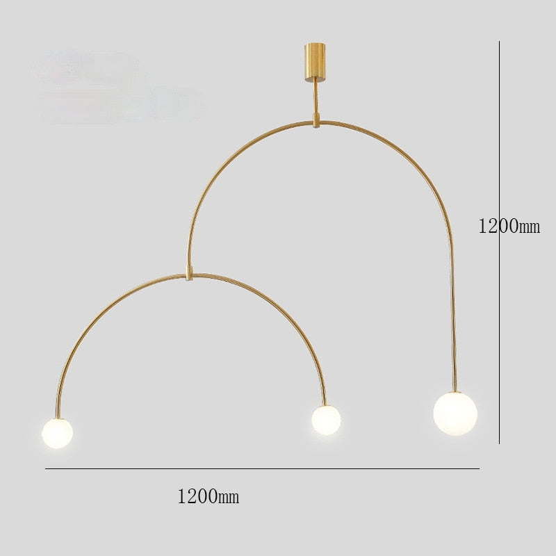 Modern Glass Ball Pendant Lighting For Bedroom/Hotel Nordic Gold Pendant Lamp /Hanging Lights Art Deco Pendant Lamp Home Indoor